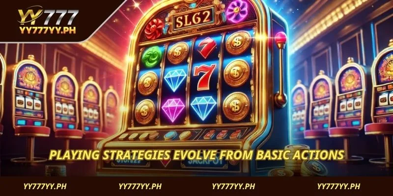 Playing strategies evolve from basic actions