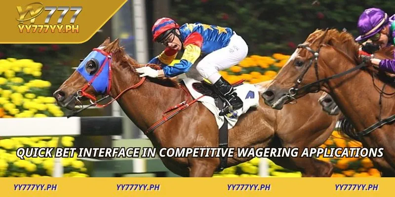 Quick bet interface in competitive wagering applications