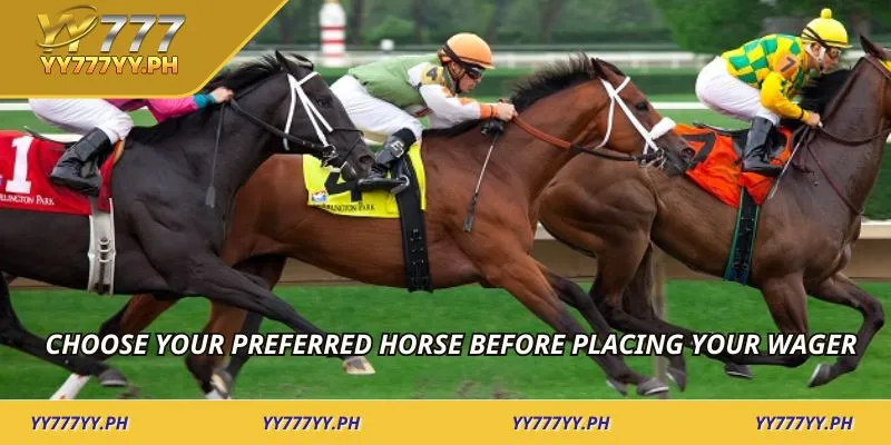 Choose your preferred horse before placing your wager