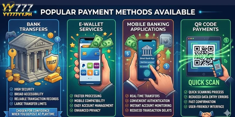 Popular Payment Methods Available